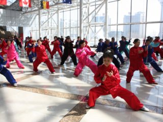 哈尔滨市太极拳协会表演队坚持常年训练